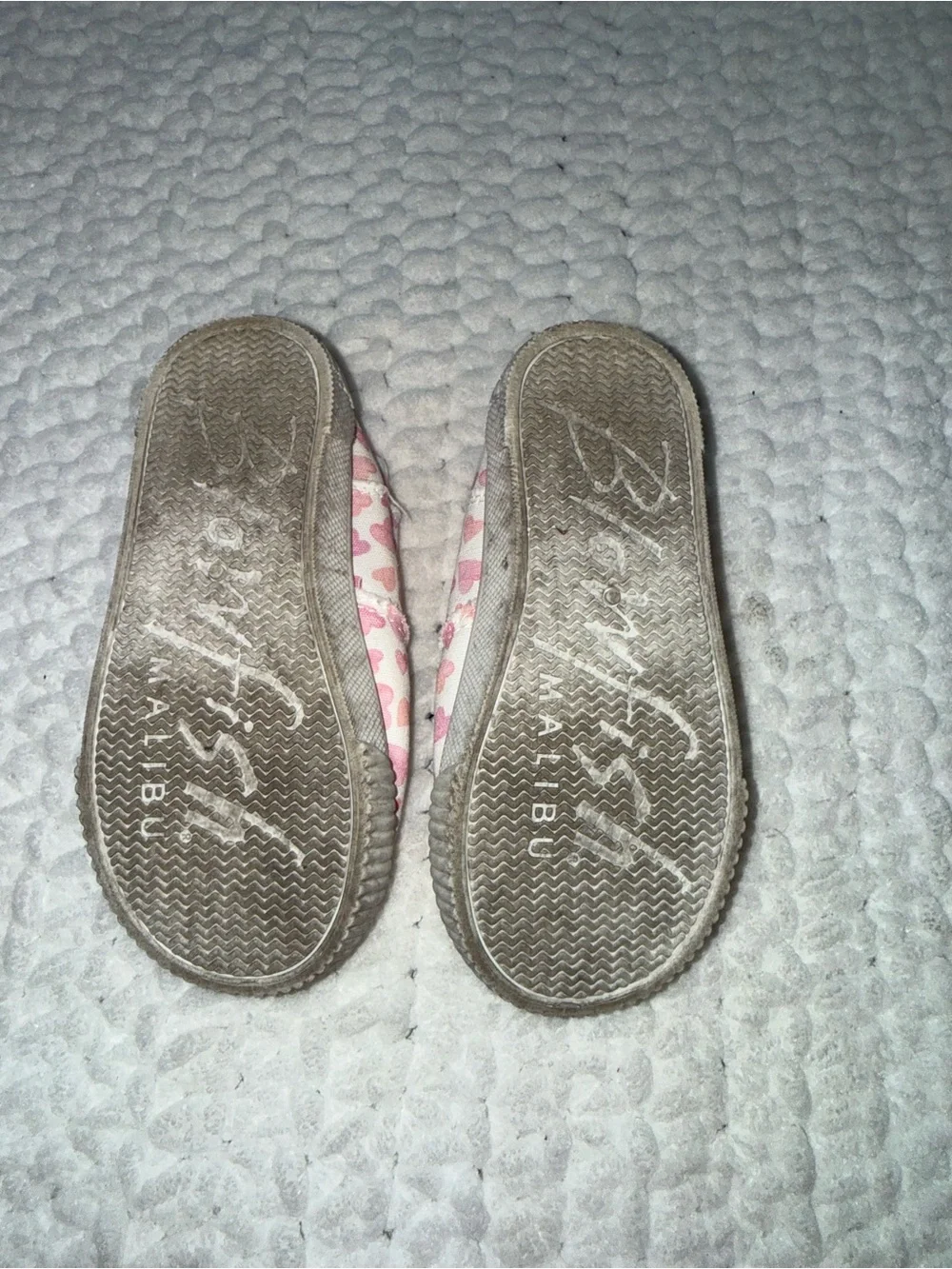 Kids Pink Heart Print Casual Shoes - Unbranded